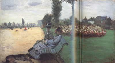 Giuseppe de nittis On a Bench on the Champs Elysees (nn02)